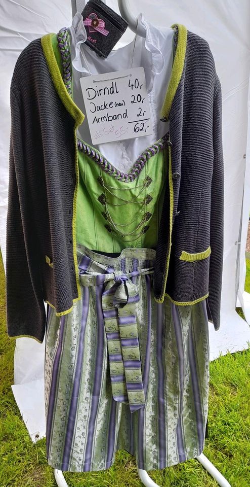 Set Dirndl, Trachten Kleid, Strickjacke Gr. 48, XXL in Saalfeld (Saale)