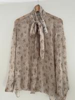 ZARA Bluse, Gr L, Schluppe, beige Blumenmuster, NEU mit Etikett Bayern - Starnberg Vorschau
