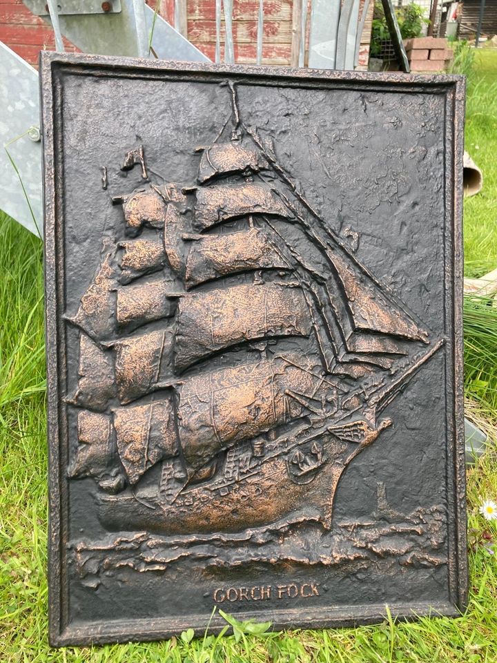 Bronze Relief Gorch Fock in Hamburg