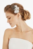 Haarschmuck Braut Blume Strass Hochzeit Haarkamm Ivory Perlen Baden-Württemberg - Meckenbeuren Vorschau