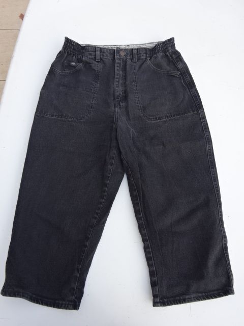 Lee, 3/4 kurze Jeanshose, schwarz,Damen, Gr. 42, Gummizug,Taschen in Bielefeld