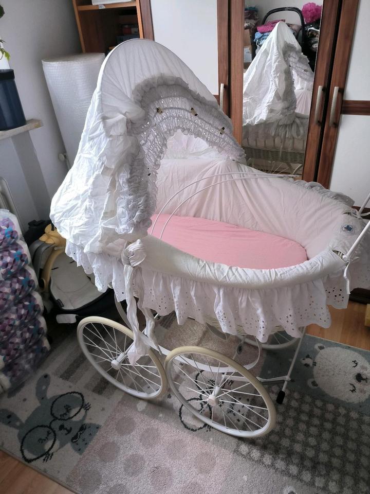 Retro Stubenwagen Beistellbett Bett Kinderbett Wiege Babybett in Markt Schwaben