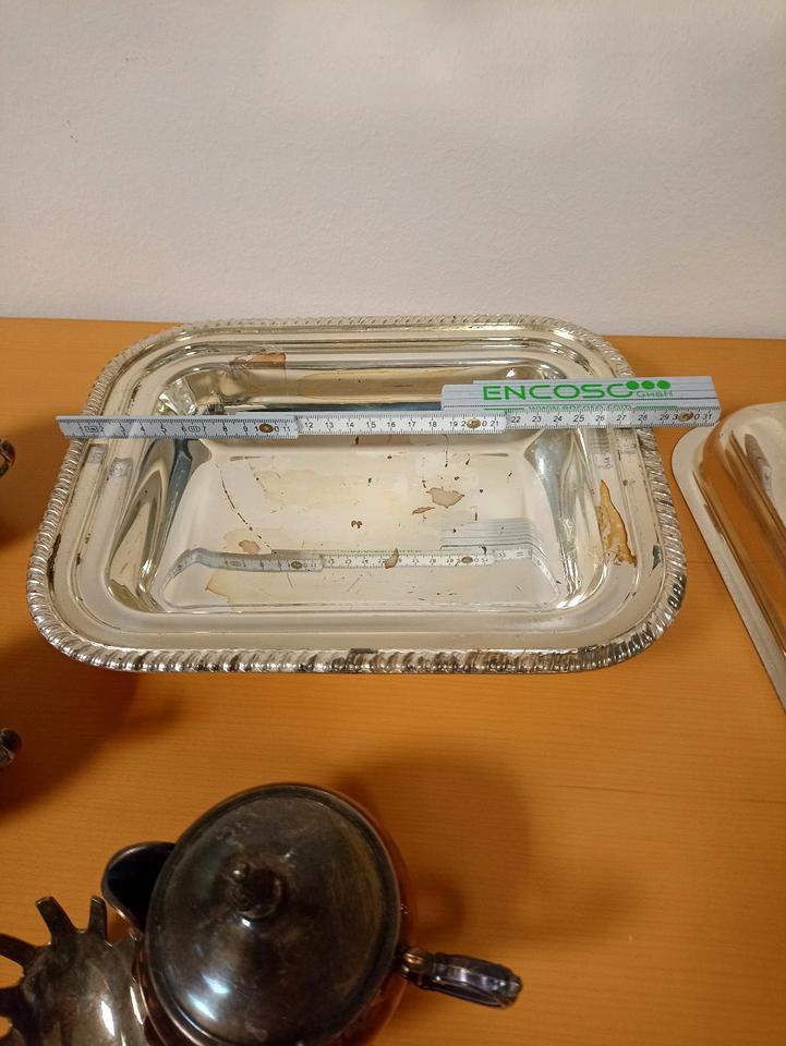 Konvolut versilberte (Silber?) Küchenutensilien - alt Handarbeit in München