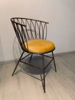 Edler Design-Stuhl von Clayre & Eef aus Metall mit gelben Samt Bayern - Schwanstetten Vorschau