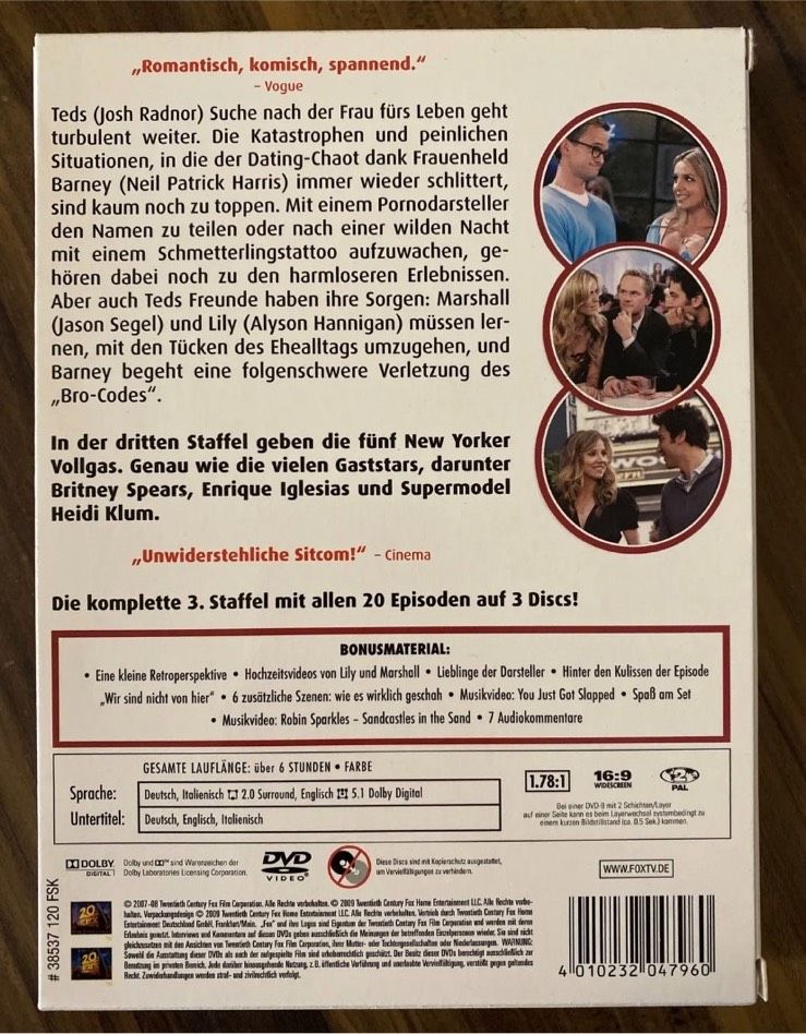 How I Met Your Mother - Season 3 [3 DVDs] (DVD, 2009) in Bochum