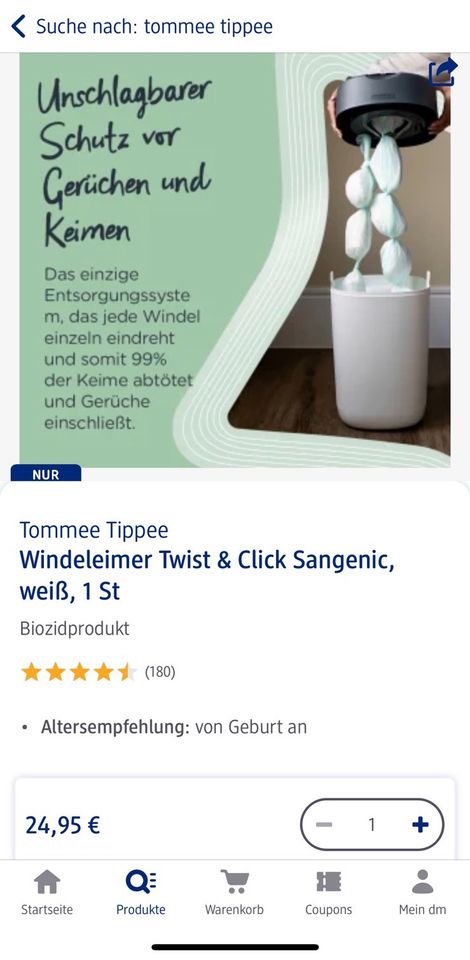 Tommee Tippee Twist & Click Windeleimer NEU in Köln
