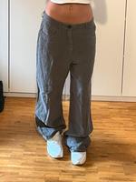 Graue baggy streetwear Leinenhose low waist Zara Thüringen - Erfurt Vorschau