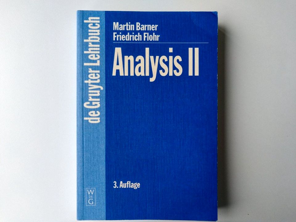 Barner Flohr Analysis 1 und 2 Mathematik in München