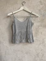 Silber, Blau, Häkel Croptop, Shirt, Top, Knitted Oberteil Berlin - Steglitz Vorschau