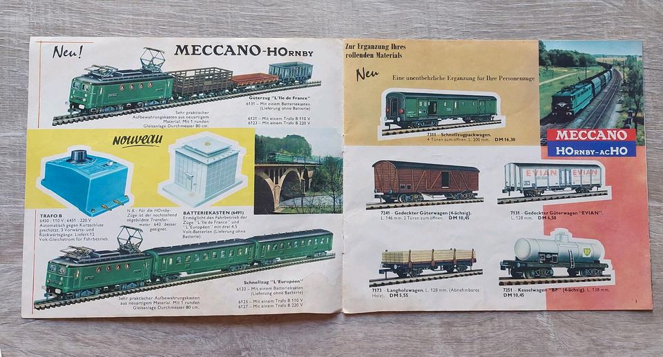 Meccano Hornby-acho Modell Eisenbahn Broschüre 1963 in Hamburg