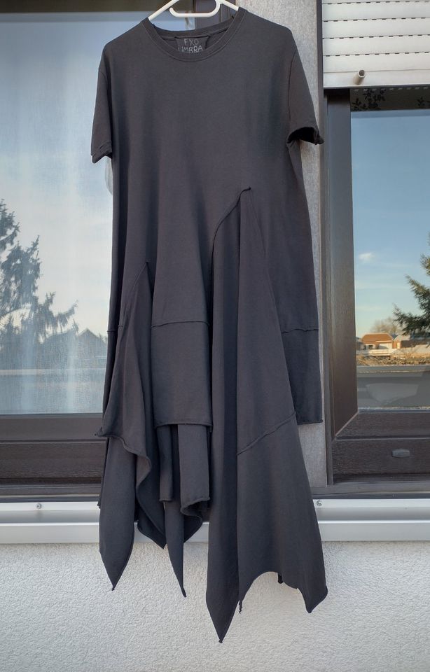 Exo Umbra Gothic Witch Elfe Lagenlook Zipfel Kleid schwarz  TOP in Moers