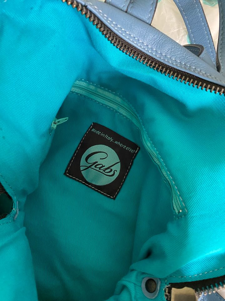 Gabs Leder Rucksack L blaugrau mit Rechnung in Waldesch