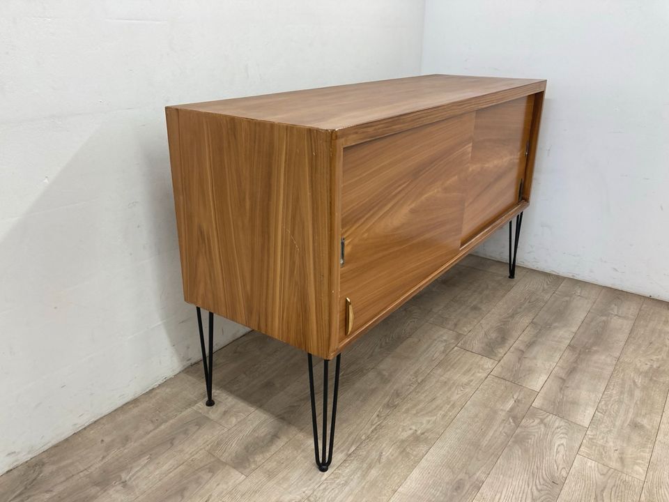 #A DDR Sideboard Hairpin legs Kommode Anrichte Midcentury Retro in Burgstädt