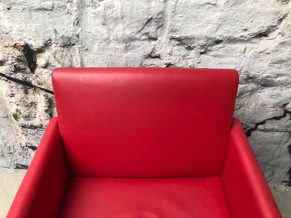 MERITALIA Giulietta Sessel Lounge Chair Stuhl Ledersessel rot in Stuttgart