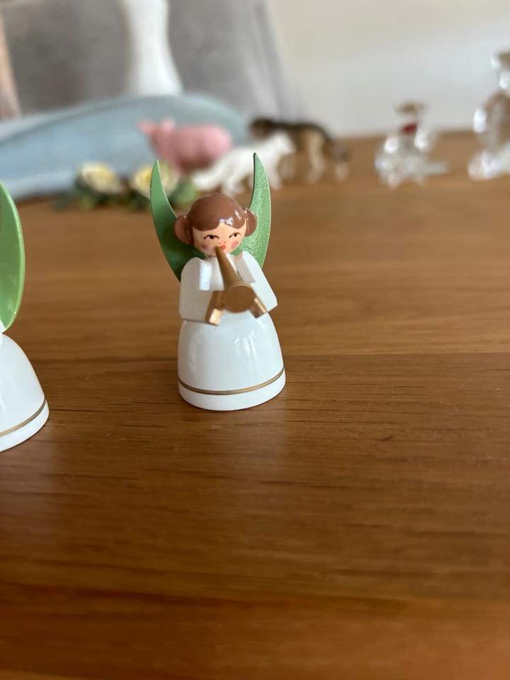2x Engel, Holzfiguren, echte erzgebirgische Handarbeit, TOP!!! in Laggenbeck