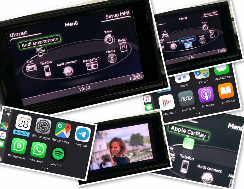 Apple CarPlay AndroidAuto Audi Smartphone Interface MMI MIB MIB2 in Kindelbrück