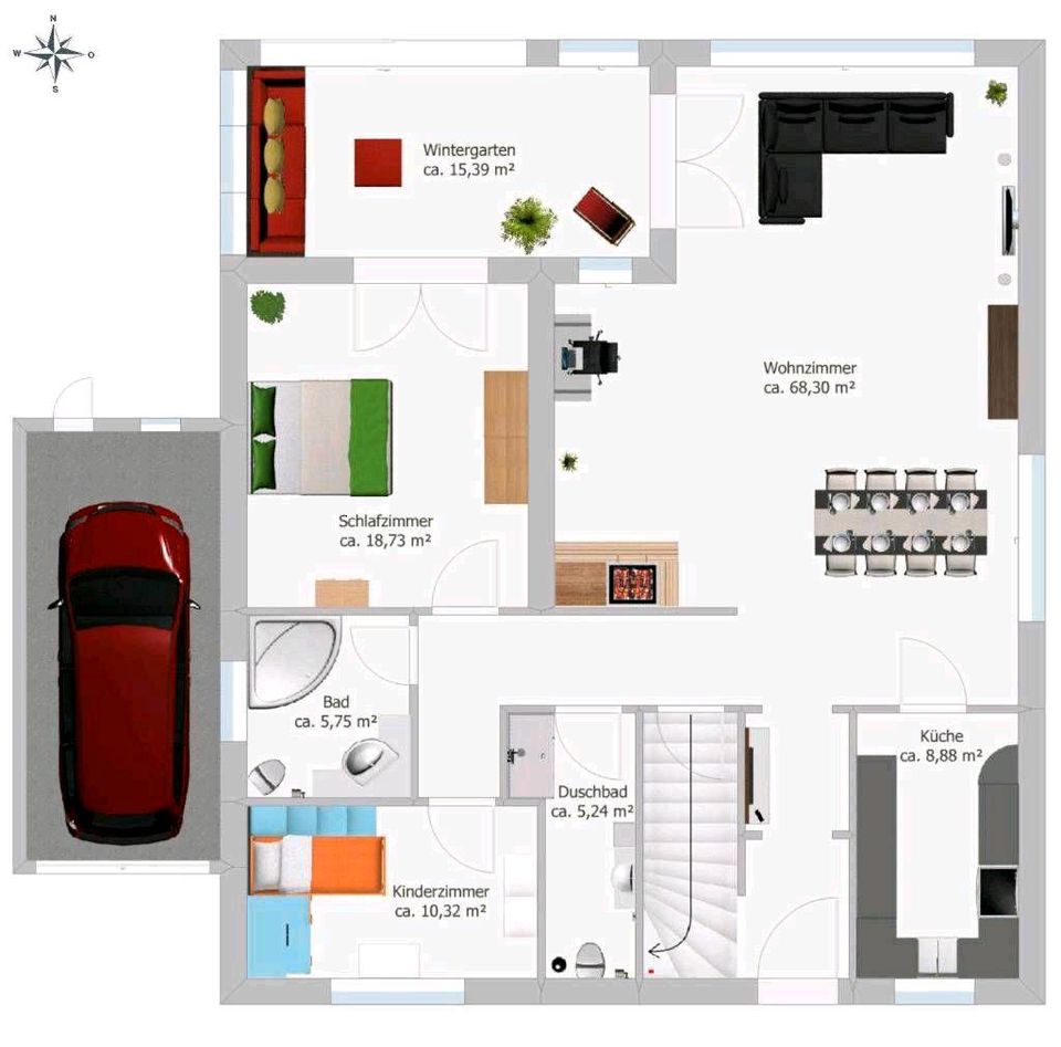 Erdgeschosswohnung mit  eigenem Garten in Weiterstadt