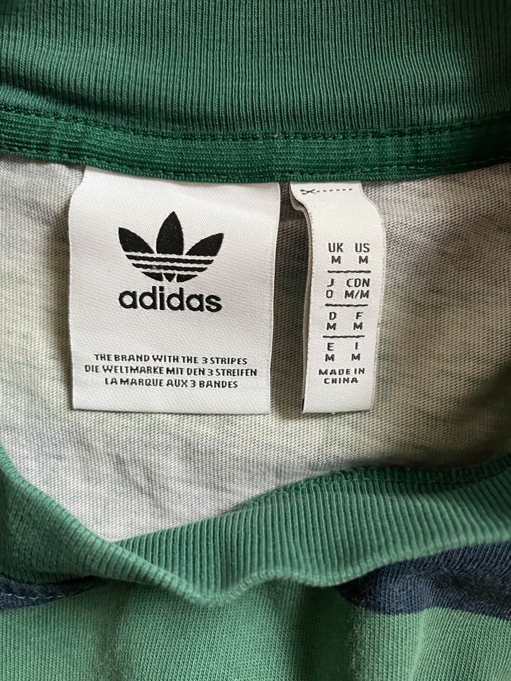 Grün-blau gestreiftes Shirt von Adidas, Größe M in Auerbach (Vogtland)