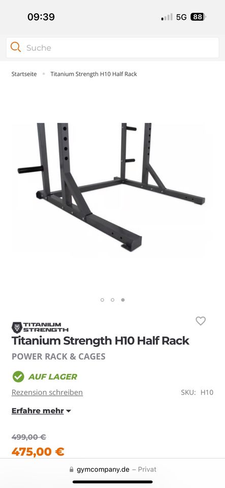 Titanium Strength H10 Half Rack Power rack in Munster