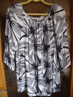 Gina Benotti  Bluse, Tunika, Kurzarm , Palmenmotiv, Gr. M 40/42 w Sachsen - Glauchau Vorschau