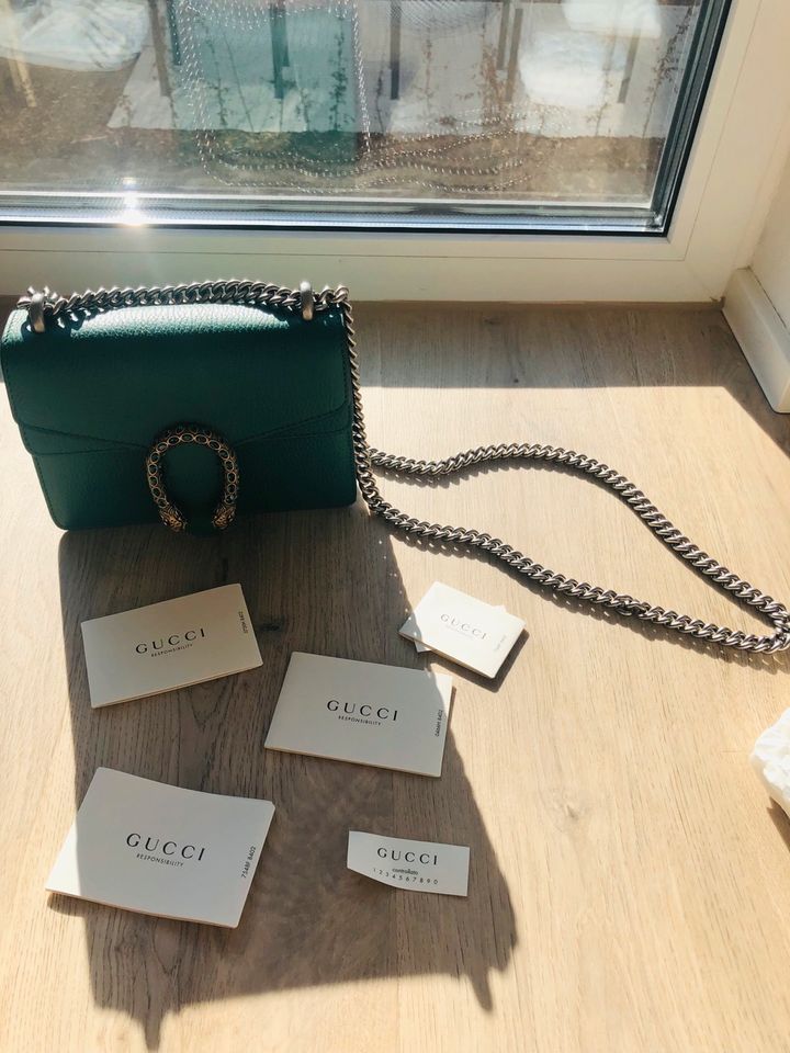 Gucci GG  Dionysos-Tasche aus grünem Leder in Düsseldorf