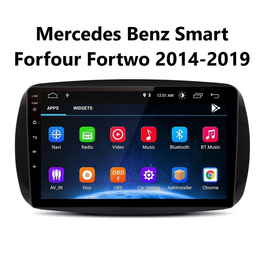 9 zoll Android 13 Autoradio GPS Navi Wifi für Mercedes Smart Fortwo 2014-2019 FM Bluetooth USB Carplay in Dortmund