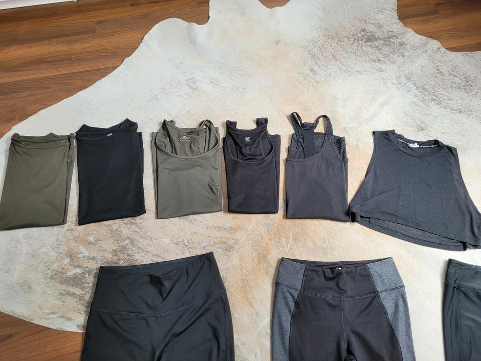 Grosses Sport Paket 3 Leggings +6 Tops von H&M in Alsdorf