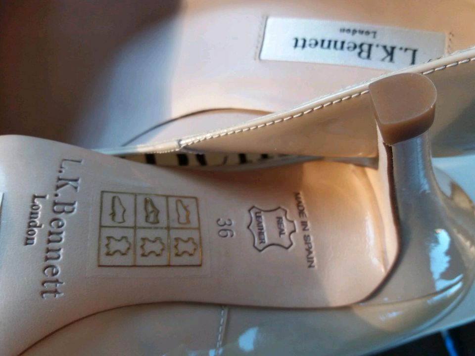 L.K. LK Bennett Pumps Lack nude beige Gr.36 NEUwertig champagner in Ettlingen