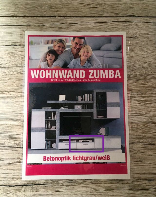 Neue "SCHUBLADE"  für Zumba Wohnwand Anbauwand Schrank Front Weiß in Oldenburg