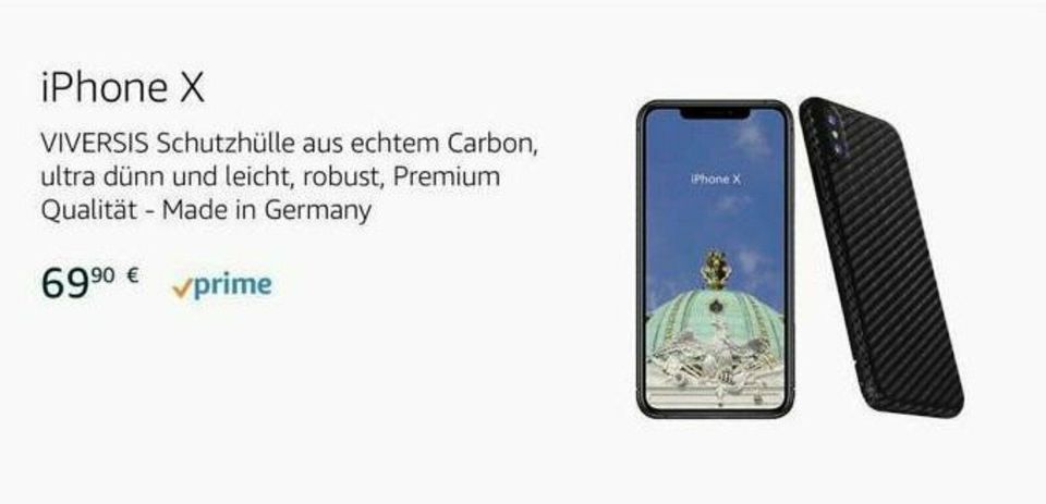 Handyhülle Iphone X / Schutzhülle / Carbonschutzhülle in Wetter (Ruhr)