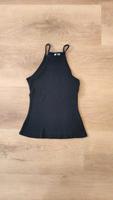 Schwarzes Top schulterfrei Asos 34 XS rippoptik Bayern - Bad Kissingen Vorschau