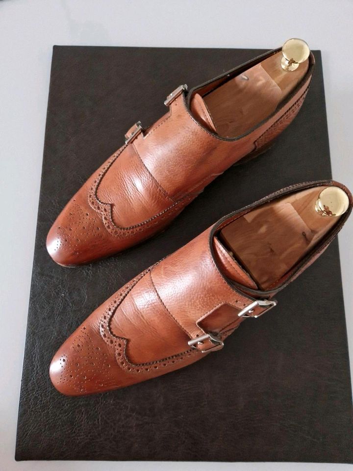 Santoni Doppelmonk Monk Gr.8 Herrenschuh 42,5 Luxus in Bad Homburg