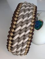 Paracord Halsband 36 - 42 cm ; Cream Branch Diamond /Walnut /Gold Nordrhein-Westfalen - Hamm Vorschau