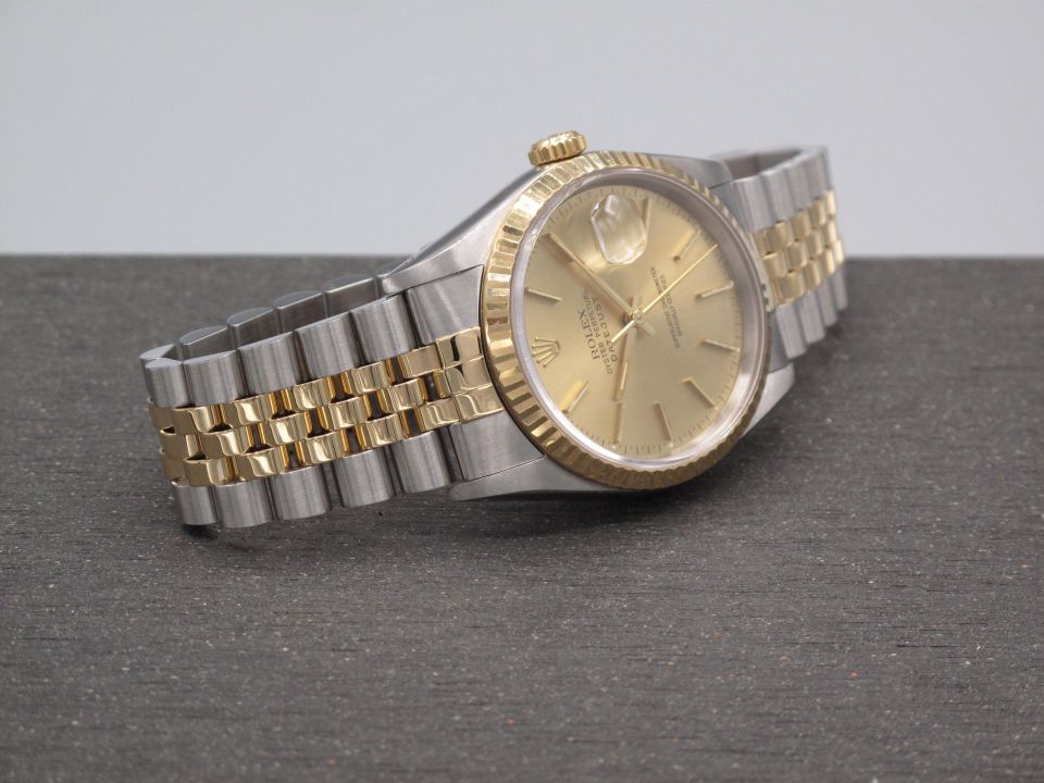 Rolex Datejust 36mm Stahl Gold LC 100 Ref. 16233 mit B + P in Prüm