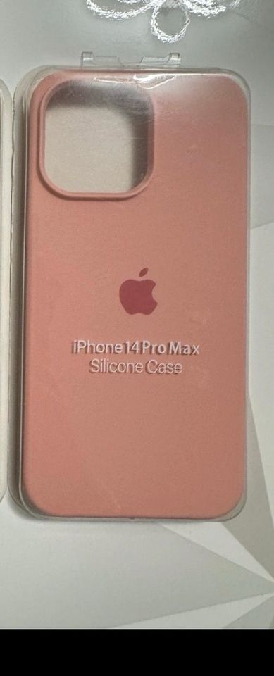 iPhone 14/Pro/Max Silicon Case Hülle mit Apple Logo Rosa in Castrop-Rauxel