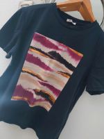 Orsay T-Shirt Shirt Bluse dunkelblau rosa orange metallic Gr. M Bayern - Augsburg Vorschau