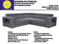 Sofa Couch Wohnlandschaft L Form Cordstoff dunkelgrau Nordrhein-Westfalen - Mettingen Vorschau