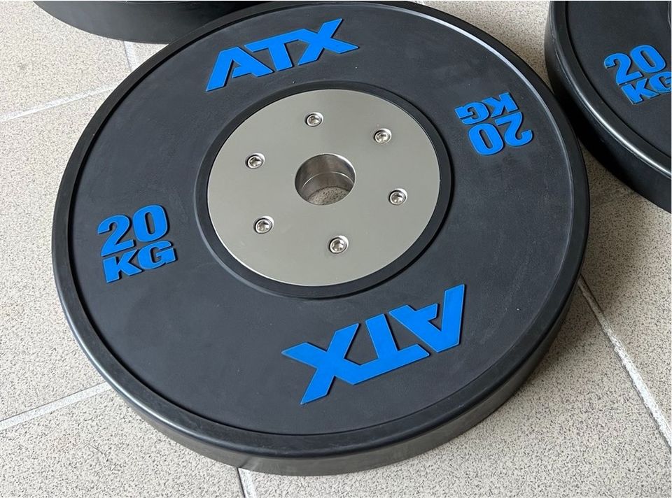 2 x 20 kg ATX HQ Bumper Plates Olympia Hantelscheiben- Set 50mm in Panketal