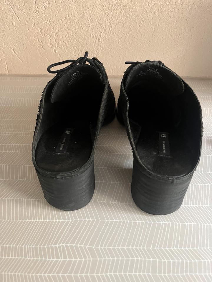 Selten! Leder Premium H&M Mules Pantoletten schwarz Gr. 41 in Berlin