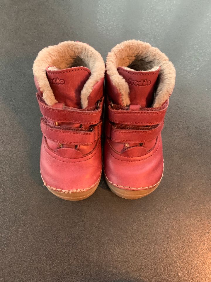 Lauflernschuhe, Leder, Lammfell, Winterstiefel, Froddo, Größe 23 in Winkelhaid