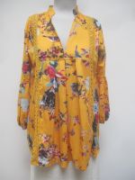 Tunika Shirt Bluse Gr. XXL leuchtend gelb m. floralem Muster Nordrhein-Westfalen - Krefeld Vorschau