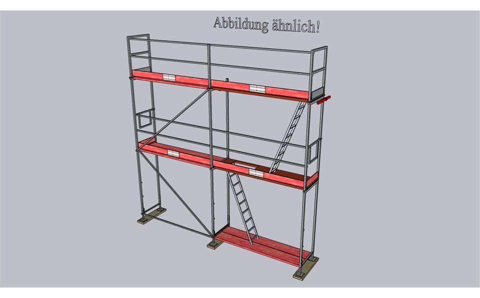 Plettac - Gerüst Komplettpaket 31qm - Feldlänge 2,50m -Länge 5,00m - Arbeitshöhe 6,30m - 30qm, 35qm, 40qm in Eschenburg