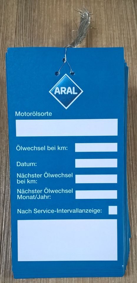 10 x Ölwechselzettel Inspektion Serviceanhänger ARAL NEU in  Baden-Württemberg - Leutkirch im Allgäu, Auto-Reparaturen und  Dienstleistungen