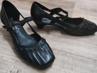 Tamaris Damen Schuhe schwarz Leder kleiner Absatz Sandalen Sachsen - Marienberg Vorschau