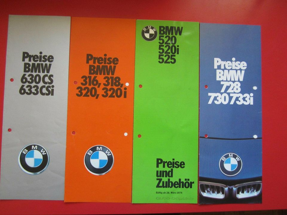 Preislisten BMW PKW 1973 - 1986 in Untermeitingen