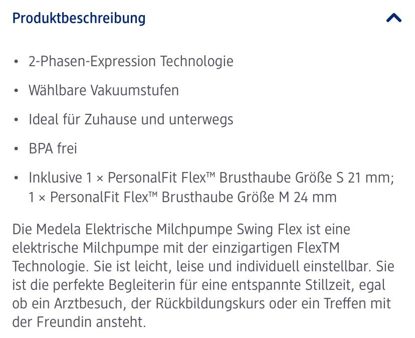 Elektrische Milchpumpe in Holzminden