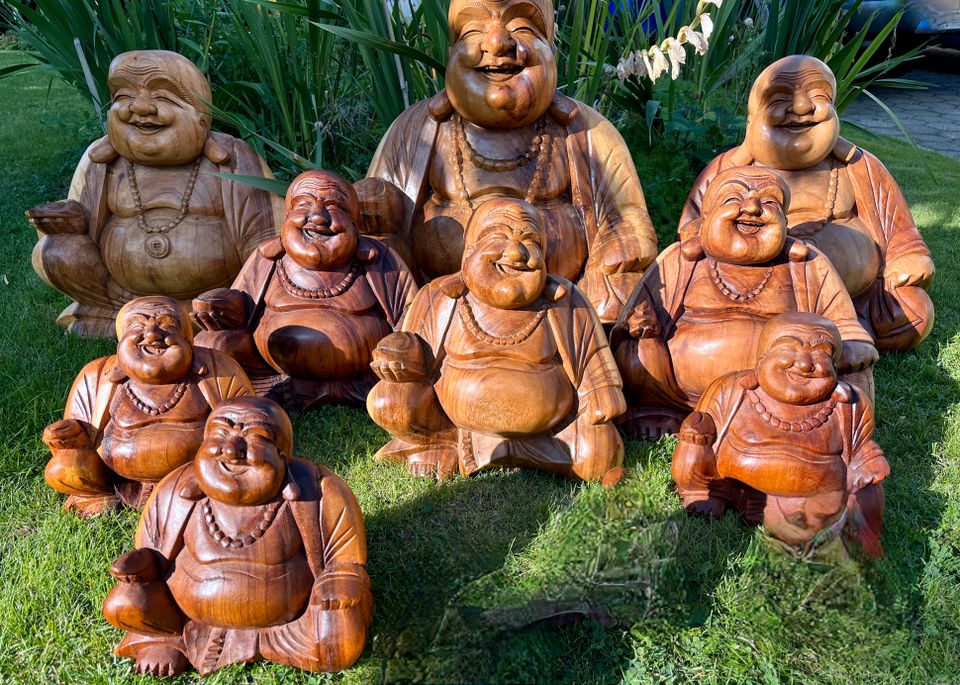 Buddha Cina 50cm Cinabuddha Happybuddha Bali Glücksbuddha Holz in Essen