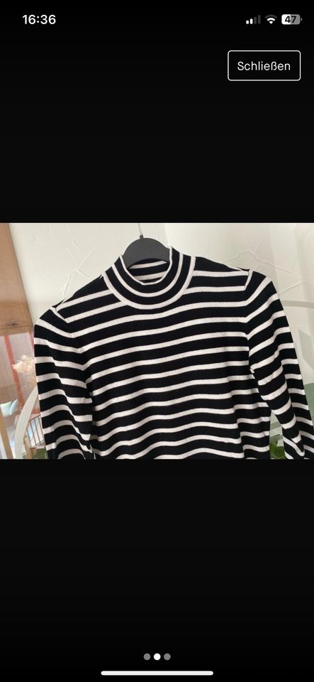 Pullover Schwarz/Weiss gestreift, Vero Moda,Größe S in Schömberg