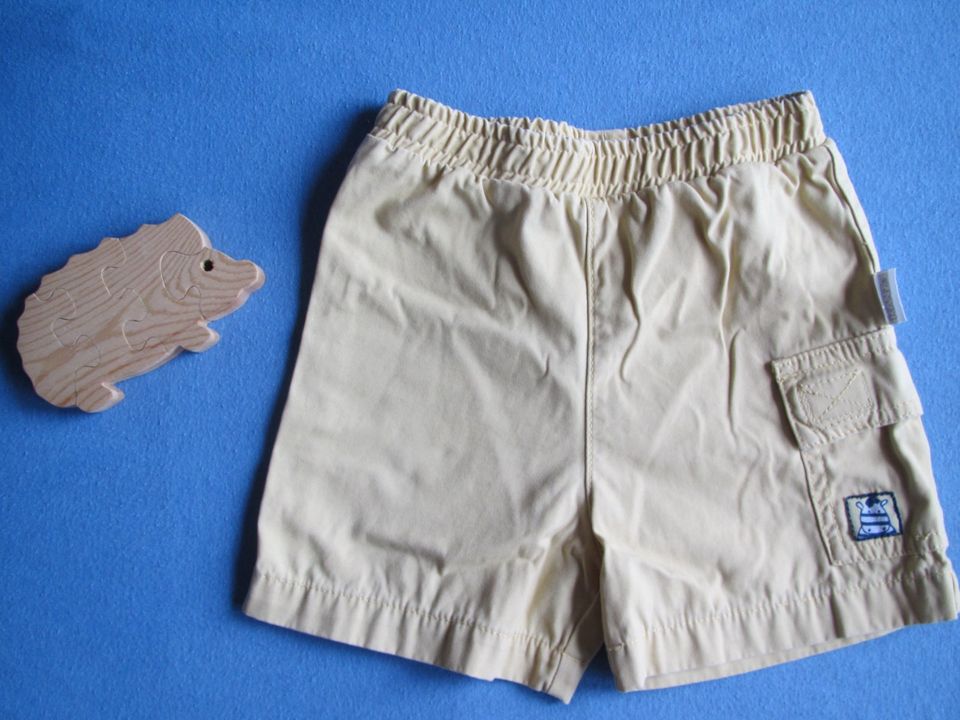 Kurze Hose Gr 68 Kanz beige gelb Zebra in Radebeul