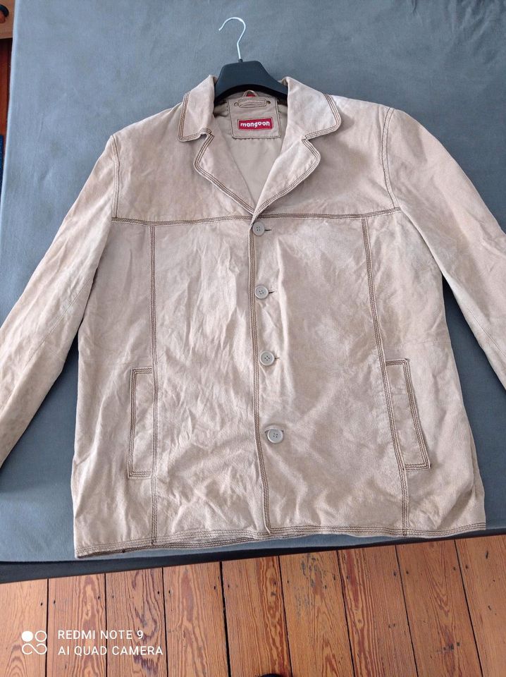 Original MANGOON, Damen Vintage Lederjacke Größe 58, 3XL in Wiesbaden